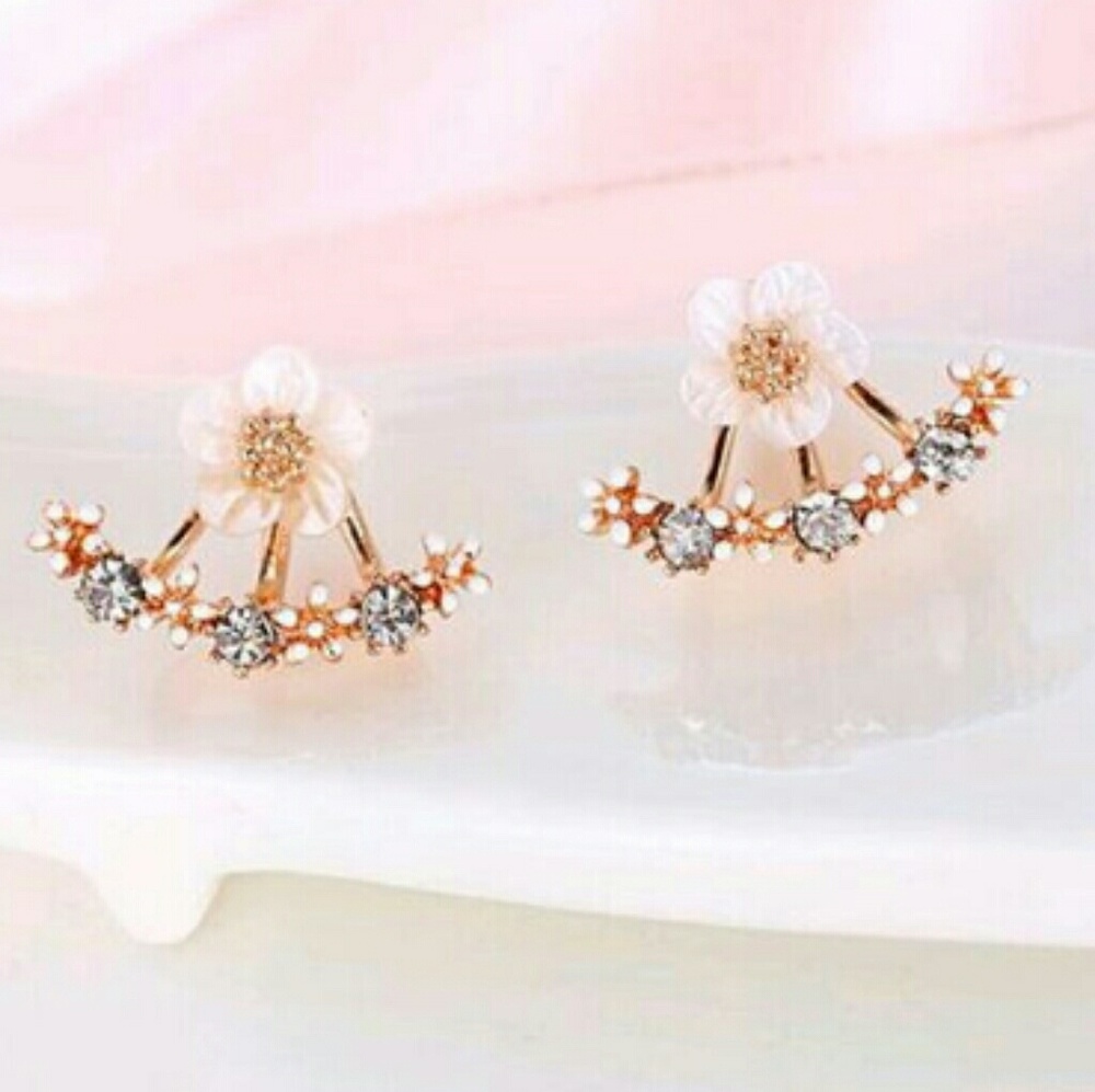 💥LAST ONE💥Rose Gold 925 Ear Jacket - Picture 1 of 5